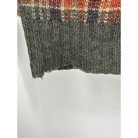 Ralph Lauren Purple Label Wool Tartan Leather Patch Hunting Field Sweater L (F4) - Picture 7 of 13